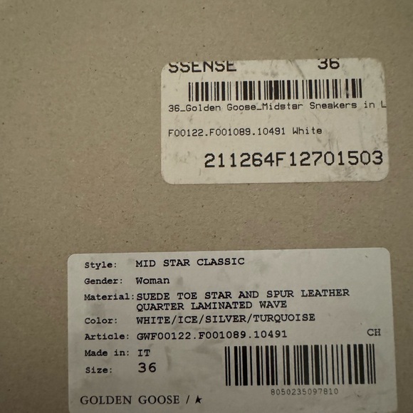 White Golden Goose Mid Star Size 6 - Picture 2 of 10